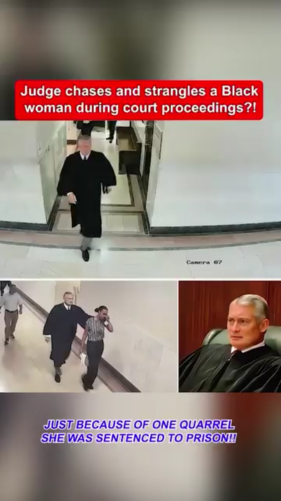 “Shock in the Courtroom: Judge Caught Chasing and Grabbing Woman on Camera”