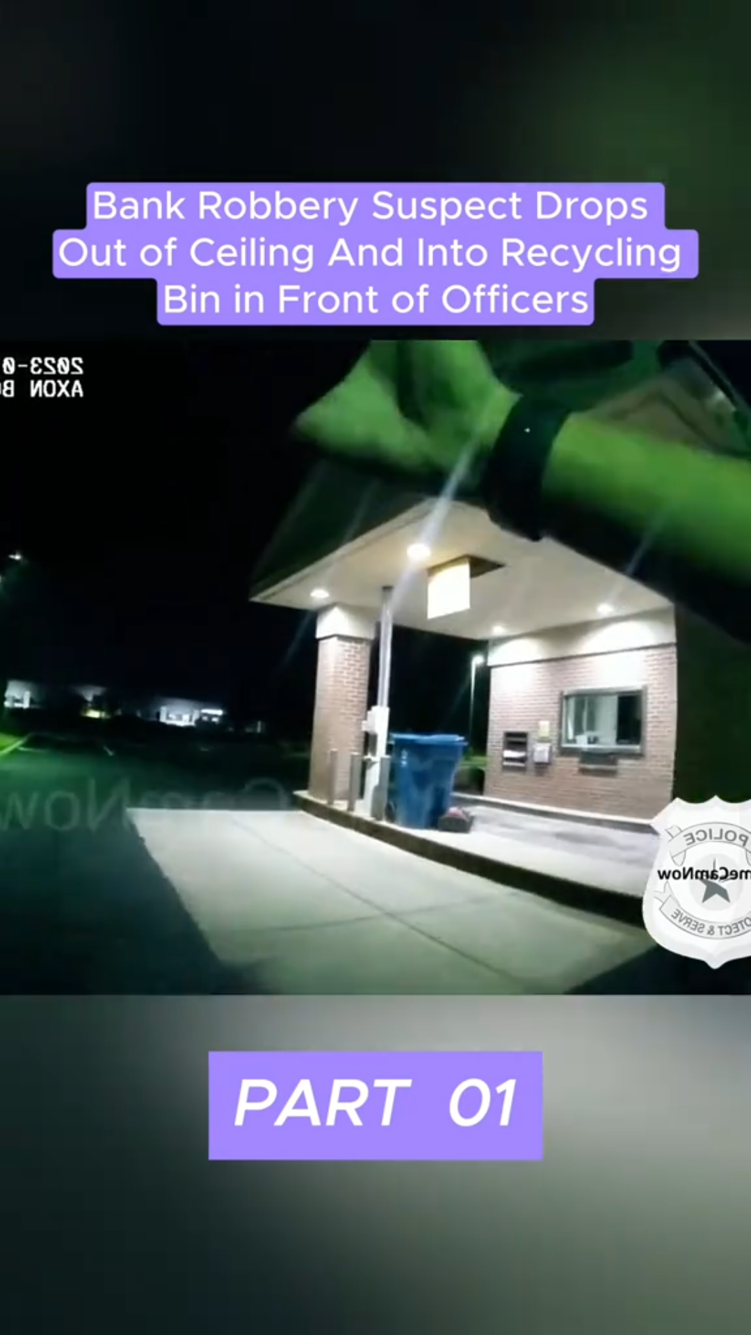 “Bank Robber Crashes Through Ceiling Into Recycling Bin — Right in Front of Cops”