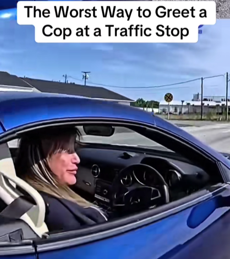 Driver Learns the Hard Way: The Worst Greeting Ever at a Traffic Stop 
