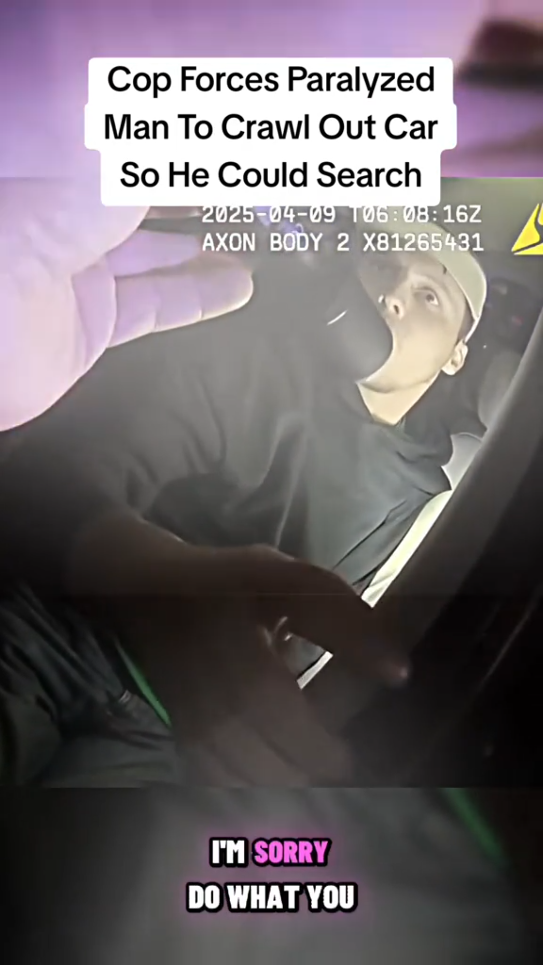 Cop Forces Paralyzed Man to Crawl Out of His Car for a Search