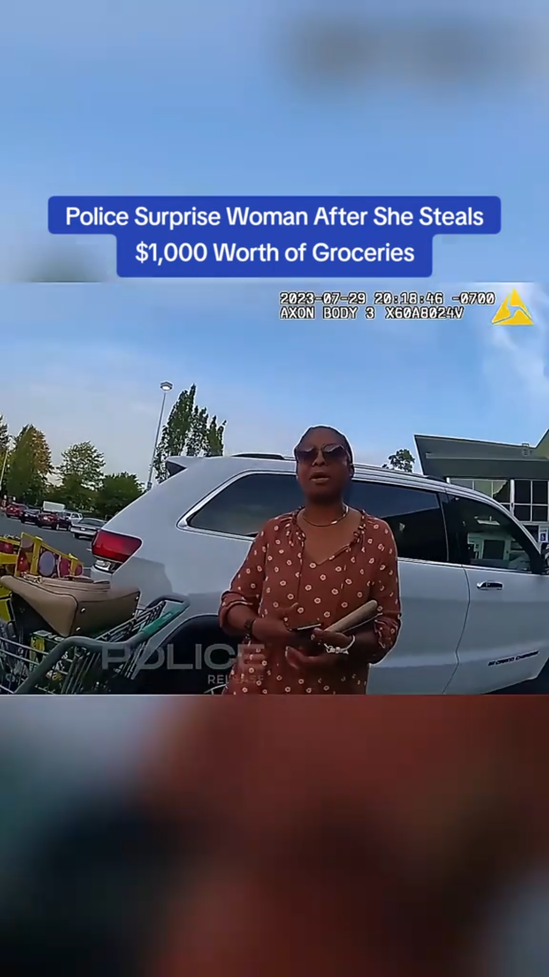 Police Surprise Woman After She Steals $1,000 Worth of Groceries