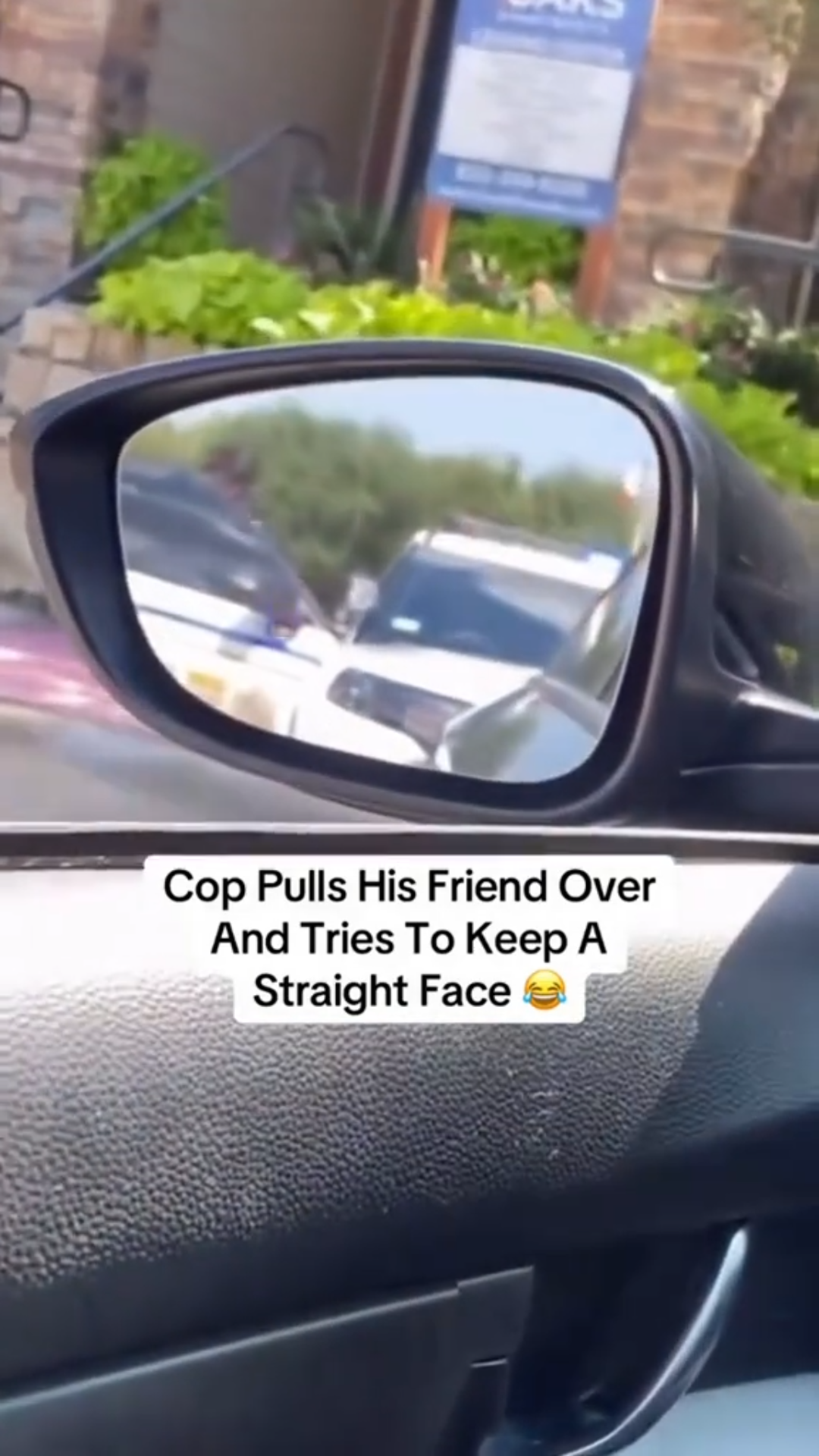 Cop Pulls His Friend Over and Tries to Keep a Straight Face