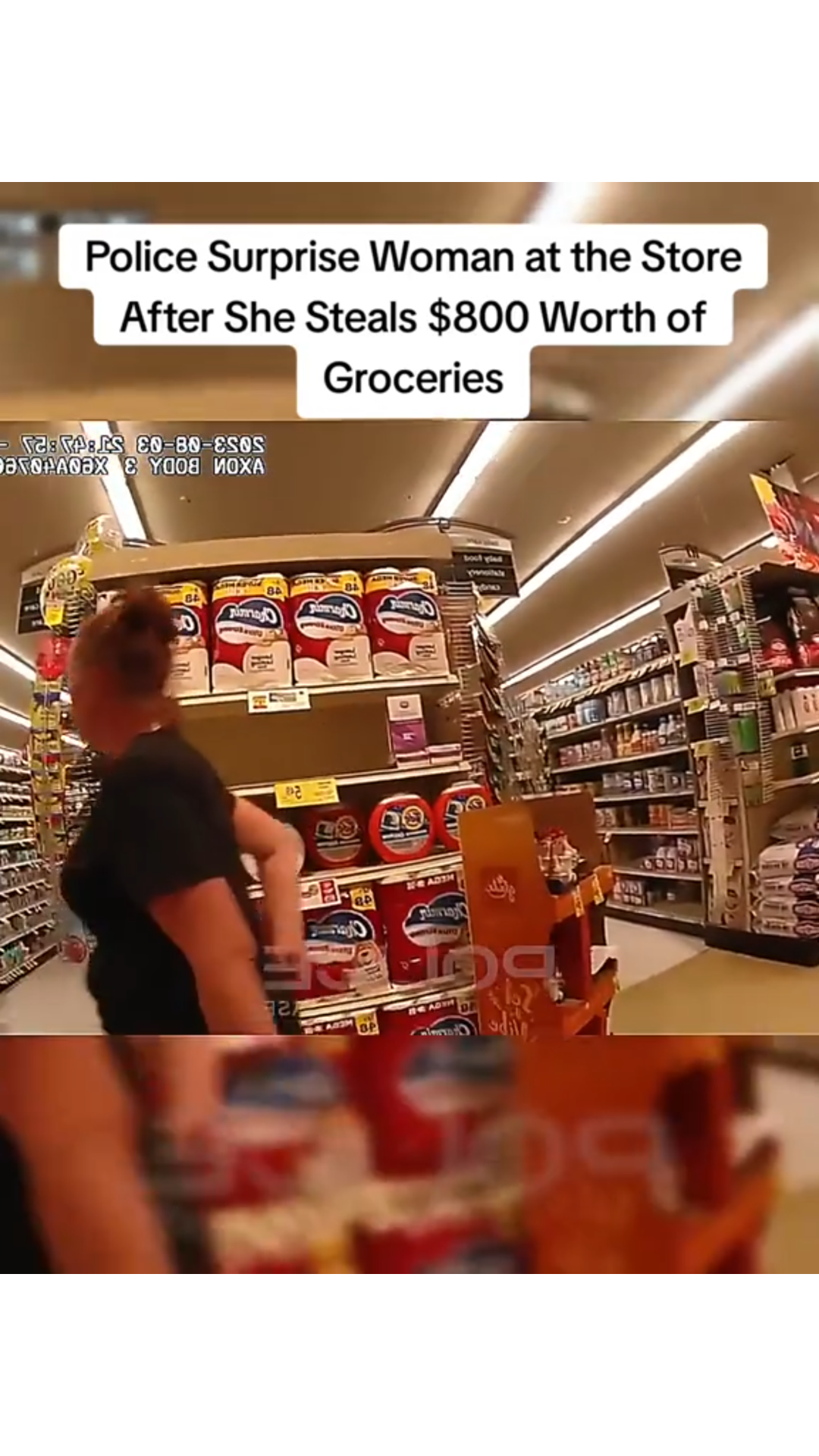 “Police Surprise Woman at the Store After She Steals $800 Worth of Groceries”