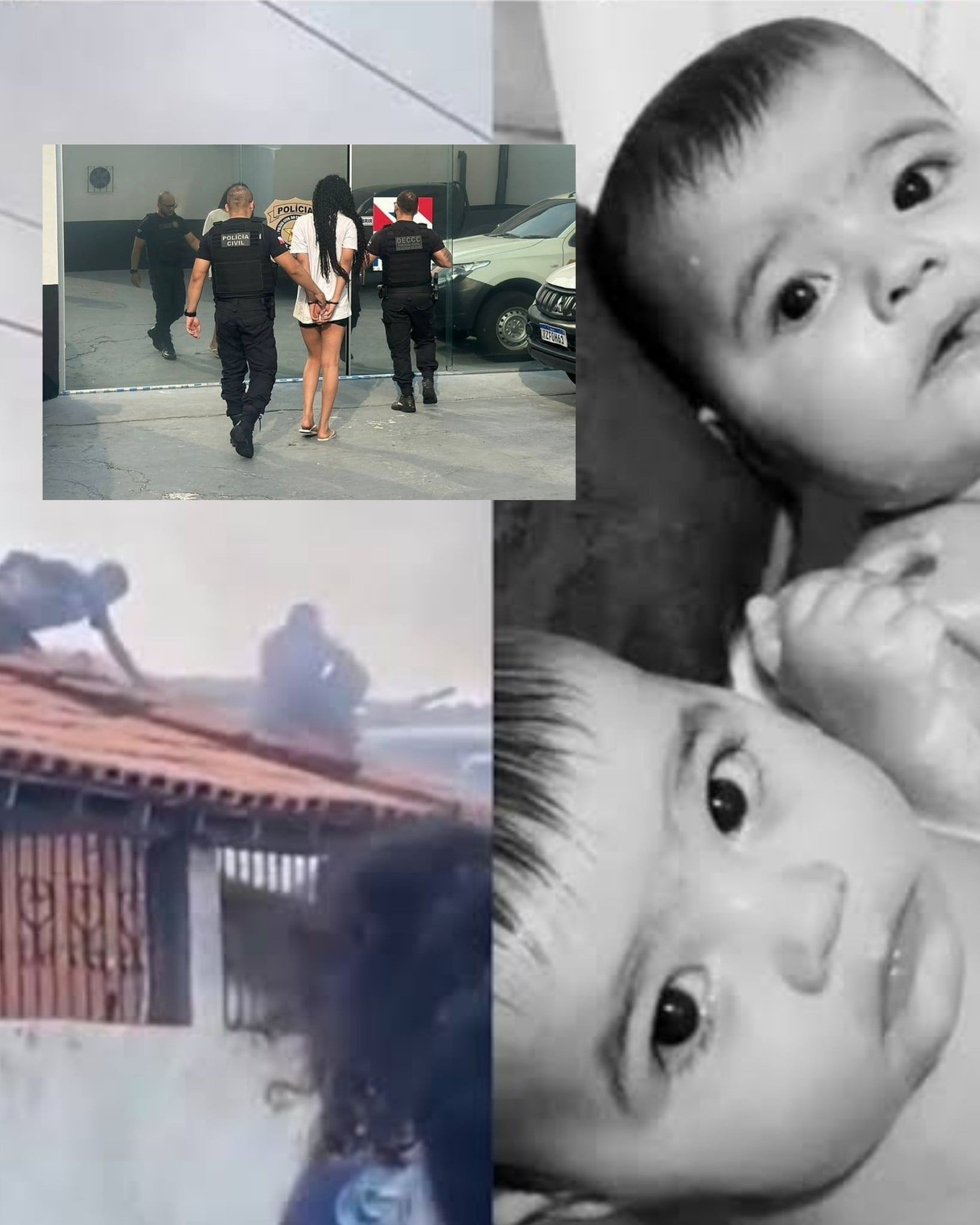 Young woman puts both daughters inside the fir… See more