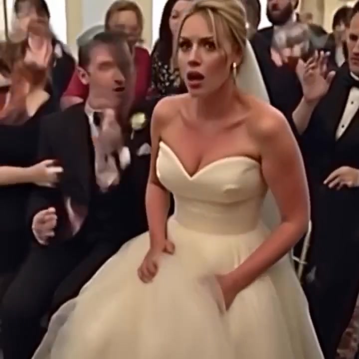 At the wedding, something started moving under the bride’s dress! The groom turned pale —