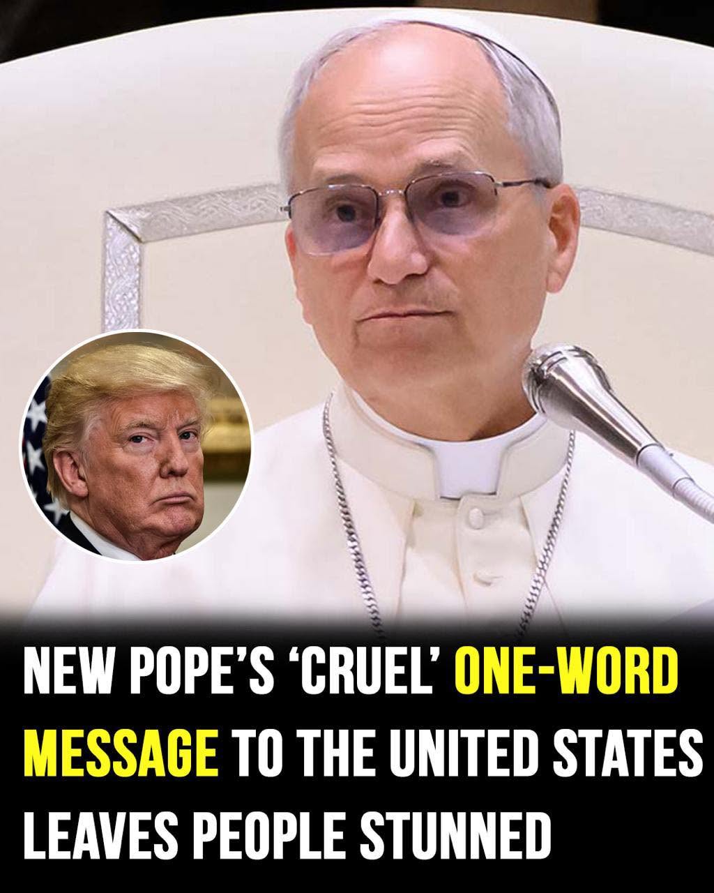 Pope’s one-word message to the United States goes viral