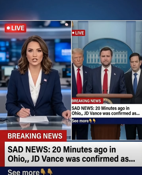 20 Minutes ago in Ohio., JD Vance was confirmed as…