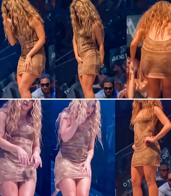The moment Shakira leaves the stage after noticing that